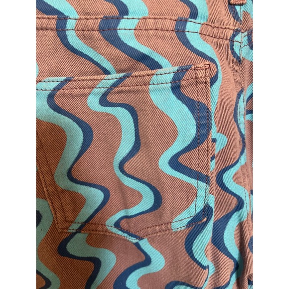 Bailey Rose High Waisted S  Denim Jeans Pants in Purple & Blue Fun Weavy Design - Picture 4 of 7